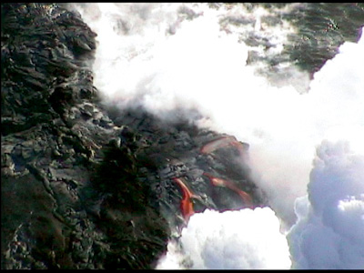 Lava Flowing into the Sea