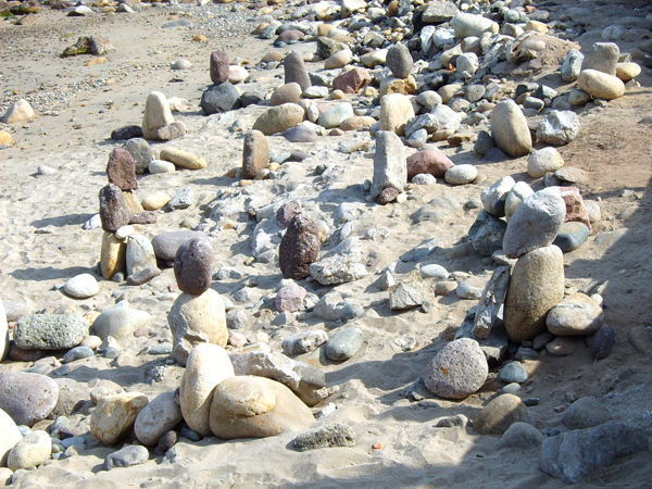 Stones on stones.