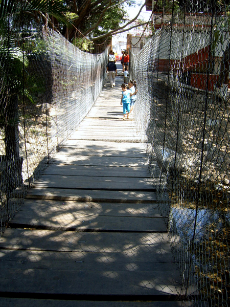 Ricketty bridge.
